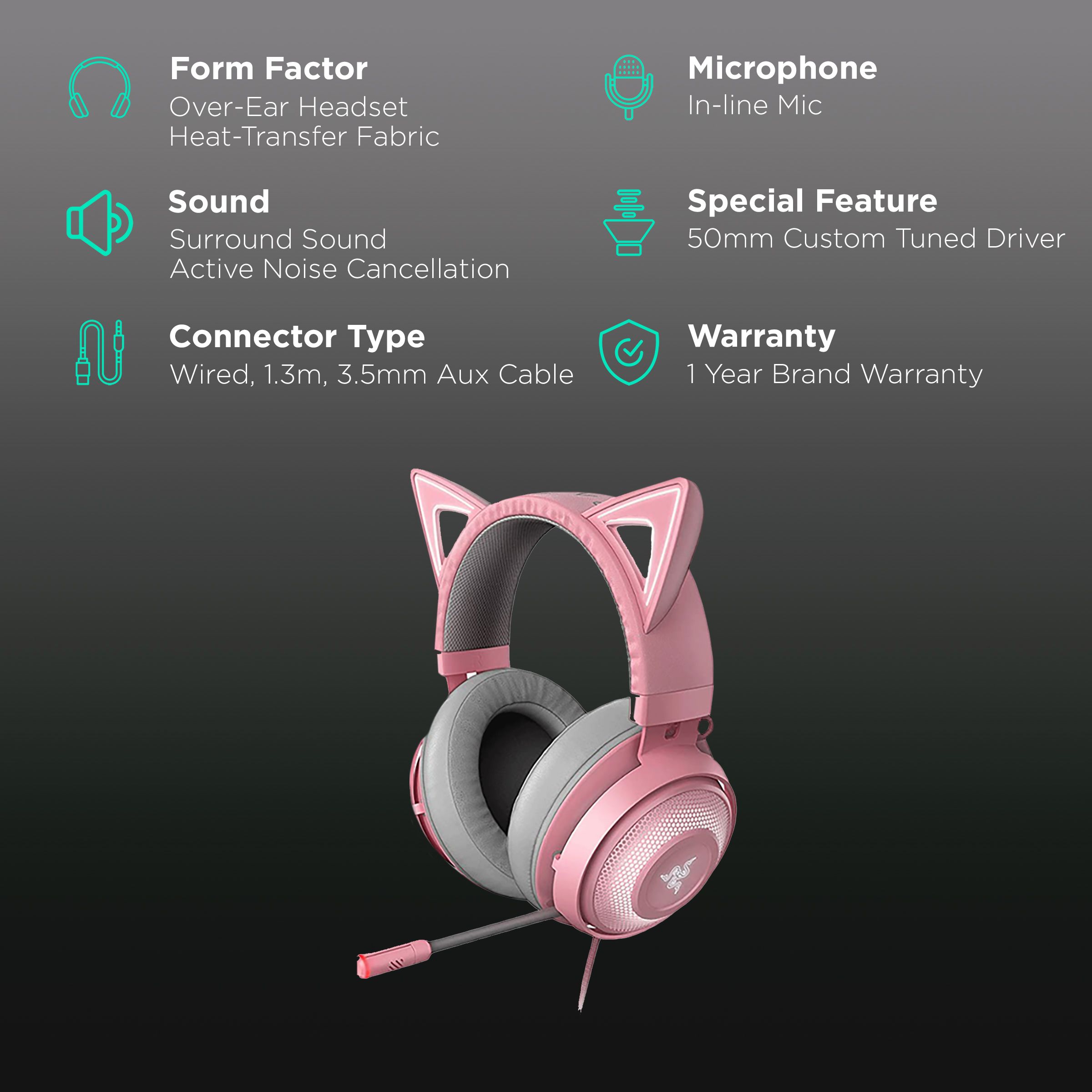 Buy Razer Kraken Kitty Quartz RZ04-02980200-R3M1 Wired